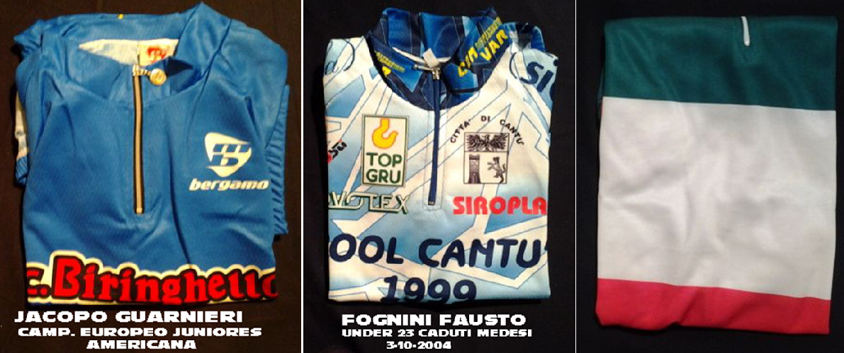 maglie donate al Santuario della Madonna del Ghisallo